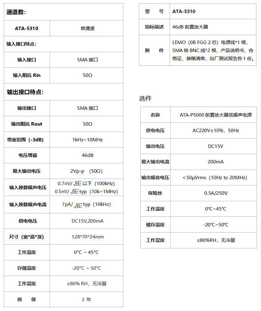 ATA-5310前置微小信號放大器(圖1)