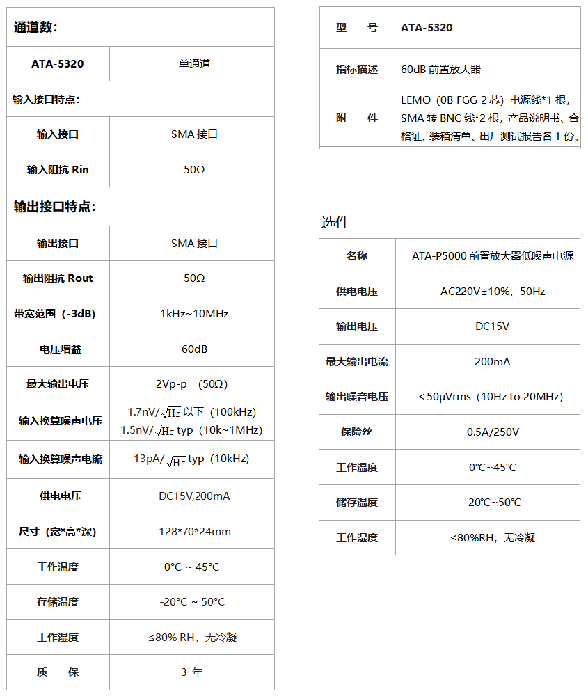 ATA-5320前置微小信號(hào)放大器(圖1)