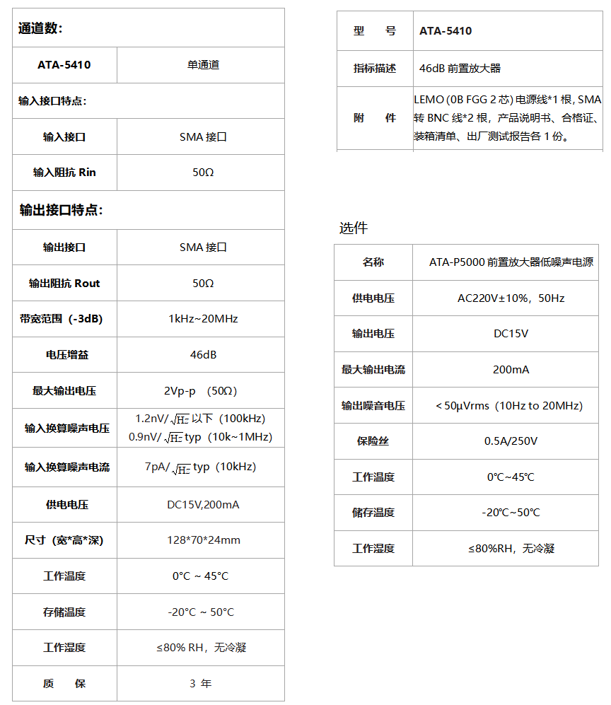 ATA-5410前置微小信號放大器(圖1)